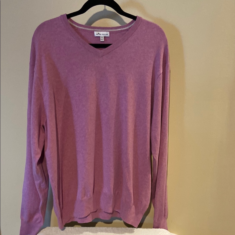 Peter Millar Lavender V-Neck Sweater